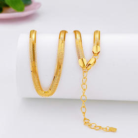 【限时克减128元】足金999 5G黄金可调节软蛇骨链项链蚯蚓链项链(AR5GXL00001)补差价）预售产品下单后不退款不退货不换货不补差价