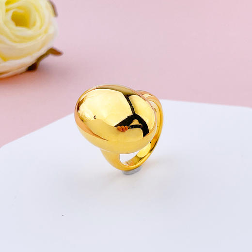 【限时克减150元】足金 【精品】无氰5D固口空心光面鸽子蛋艺术女戒(AR5DJZ00029)（预售产品下单后不退款不退货不换货不补差（预售产品下单后不退款不退货不换货不补差 商品图1