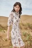 DUIBAI对白 复古敦煌花卉七分袖连衣裙 13007 商品缩略图1