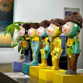 杨小羊雕塑 手绘印象派