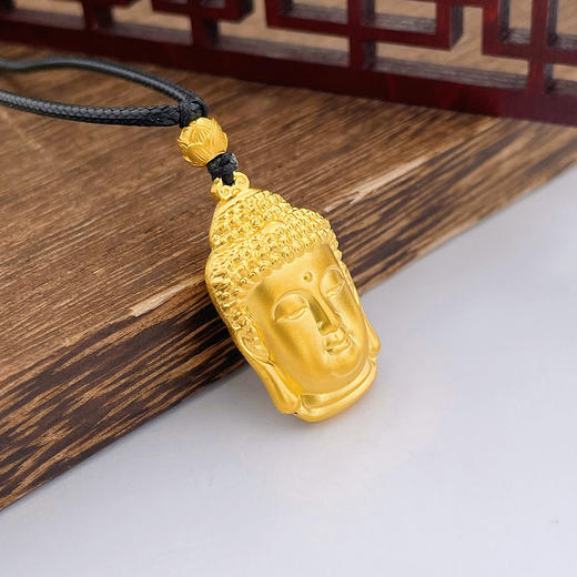 【限时克减150元】足金999 古法空心挂绳天赐鸿福佛头吊坠古法佛头吊坠(AUGFDZ00001-2)（预售产品下单后不退款不退货不换货不补差价）（预售产品下单后不退款不退货不换货不补差价） 商品图2