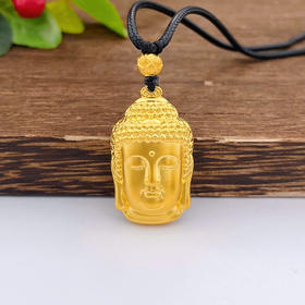 【限时克减150元】足金999 古法空心挂绳天赐鸿福佛头吊坠古法佛头吊坠(AUGFDZ00001-2)（预售产品下单后不退款不退货不换货不补差价）（预售产品下单后不退款不退货不换货不补差价）