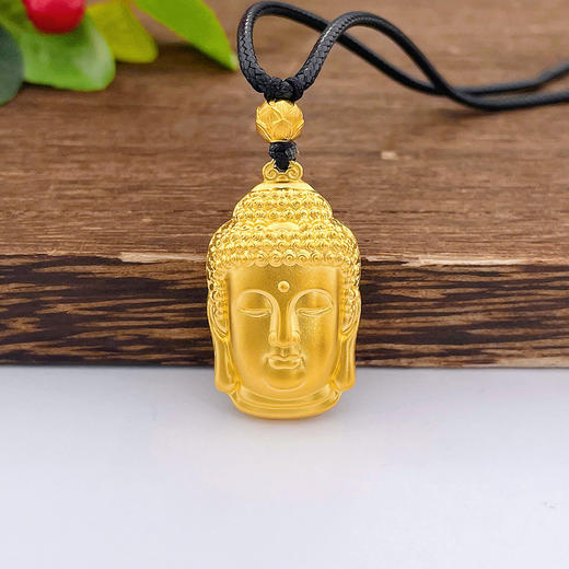 【限时克减150元】足金999 古法空心挂绳天赐鸿福佛头吊坠古法佛头吊坠(AUGFDZ00001-2)（预售产品下单后不退款不退货不换货不补差价）（预售产品下单后不退款不退货不换货不补差价） 商品图0