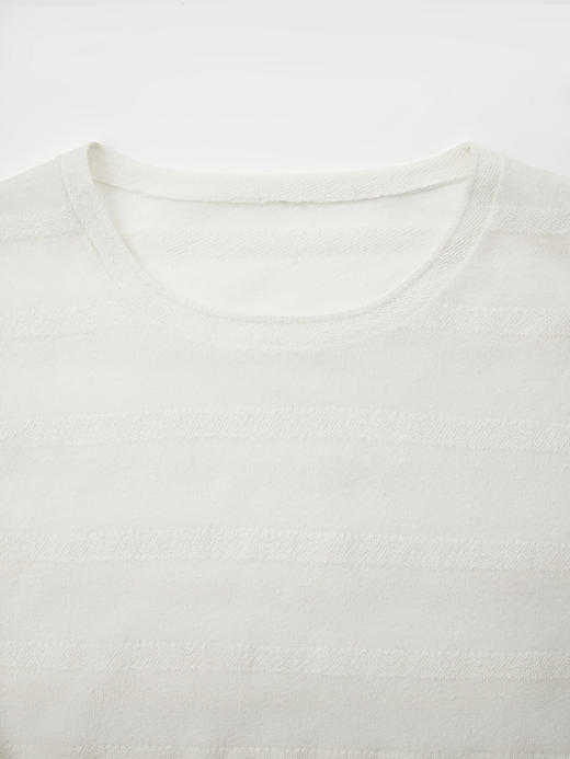 COCO ZONE 2024设计感条纹长袖针织衫气质圆领套头上衣CC1B0932 商品图4