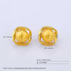 【限时克减150元】足金 无氰5D硬金空心金珠方形辘珠边耳饰（配胶塞）(AU5DES00009)（预售产品下单后不退款不退货不换货不补差价（预售产品下单后不退款不退货不换货不补差价 商品缩略图3