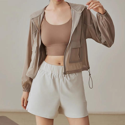 【3~5天发货】跃牌【美度空间】系列 单径平夏季防晒宽松休闲短裤女高腰三分瑜伽短裤ADDK41033 商品图3