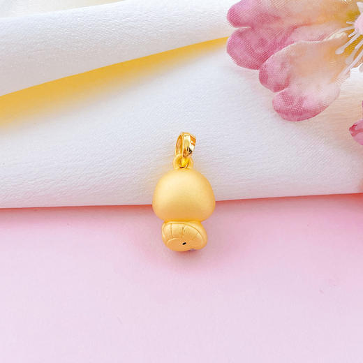 【限时7.5折】【定价黄金】足金 #儿童/宝宝 #蛇年新品 【精品】3D硬金空心蛇年生肖爱心心形蛇宝宝吊坠(AR3DDZ00099)（预售产品下单后不退款不退货不换货不补差价） 商品图1