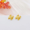 【限时克减150元】足金 【精品】无氰5D字母H耳钉（配胶塞）(AR5DES00025)（预售产品下单后不退款不退货不换货不补差价）（预售产品下单后不退款不退货不换货不补差价） 商品缩略图0