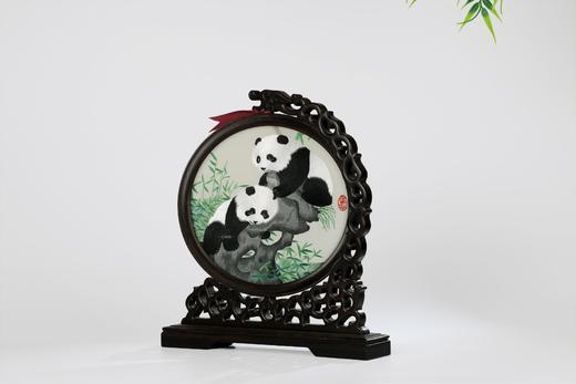 蜀绣双面绣—竹石熊猫 商品图3