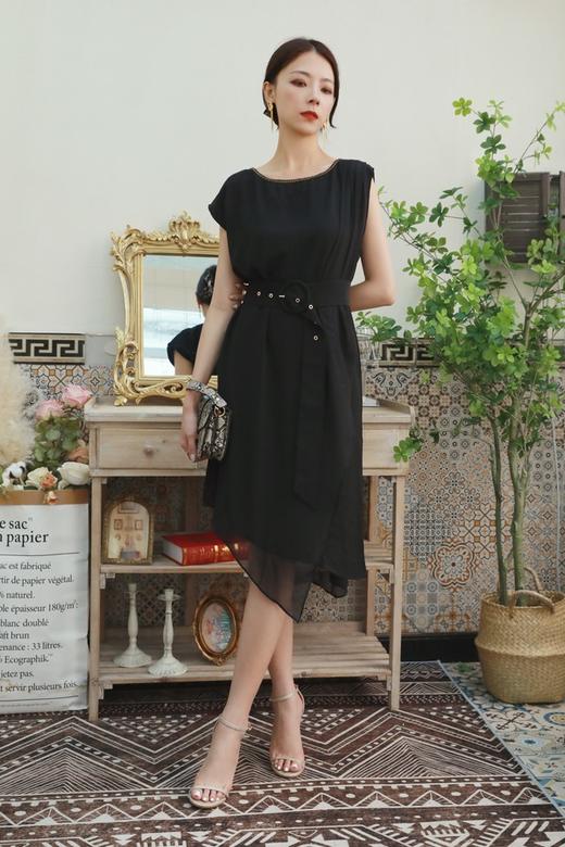 ELLA JADE 高制圆领无袖束腰连衣裙 13108 商品图5