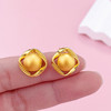 【限时克减150元】足金 无氰5D硬金空心金珠方形辘珠边耳饰（配胶塞）(AU5DES00009)（预售产品下单后不退款不退货不换货不补差价（预售产品下单后不退款不退货不换货不补差价 商品缩略图2