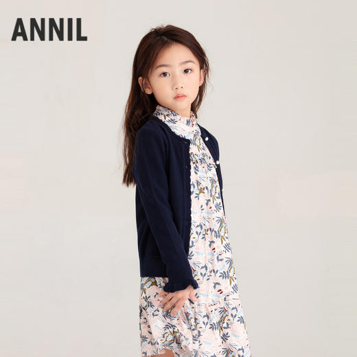 女童棉线开衫秋季新款安奈儿童装EG434565 商品图2