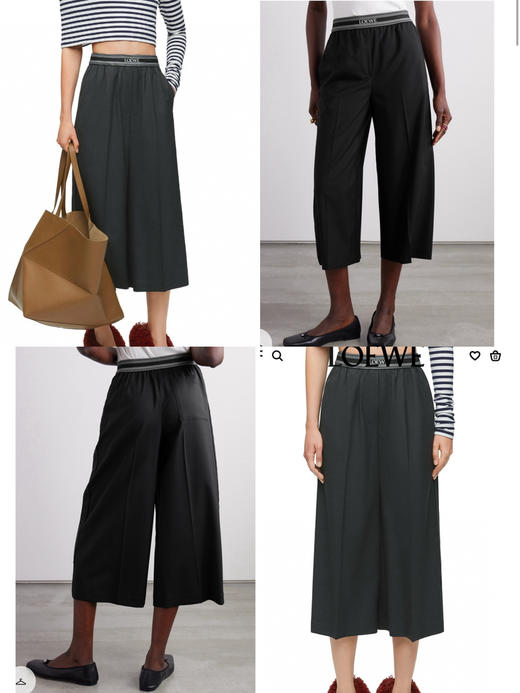 65-9排他性独家圆正 LEW 24ss 精纺羊毛 松紧腰带 阔腿九分裤 商品图1