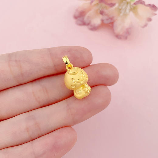 【限时7.5折】【定价黄金】足金 #儿童/宝宝 #蛇年新品 【精品】3D硬金空心蛇年生肖四叶草蛇宝宝吊坠(AR3DDZ00097)（预售产品下单后不退款不退货不换货不补差价） 商品图3