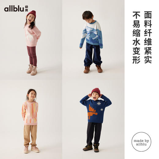 【7折特惠】幼岚23秋新儿童圆领提花毛衣ZY 商品图3