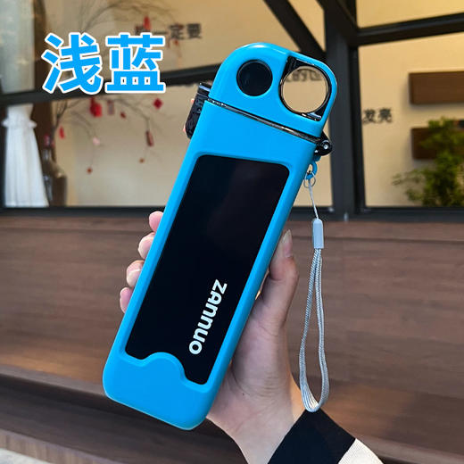 【随时掌握饮水量！创意方形吸管杯子】简易造型舒适握感，让喝水跟简单，ABS+PC+PP材质入口更安心，高颜值学生男女士弹跳水杯L 商品图6