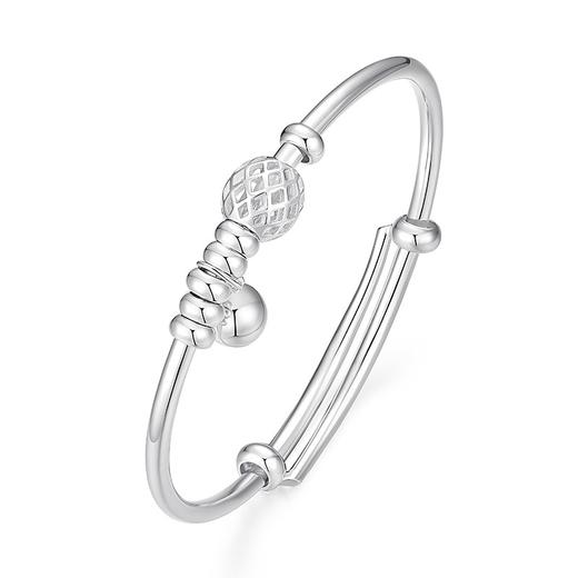 卡蒂罗/KADER 小灯笼手镯 990足银新中式古典灵动灯笼造型东方美学可推拉银镯 精致小巧平安好运配饰 礼盒款女友 商品图2