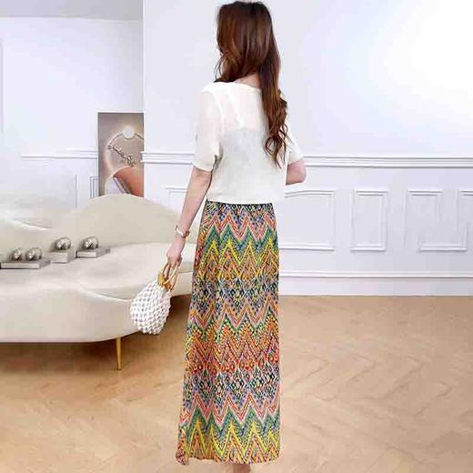 韩版修身洋气，印花两件套长款连衣裙QYM-XYKL-MB1067 商品图1