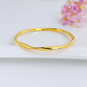 【限时克减150元】足金999.9 #莫比乌斯 # 实心固口莫比乌斯环手镯（面宽约3.5-3.9mm）(ANWZSZ00020)（预售产品下单后不退款不退货不换货不补差价