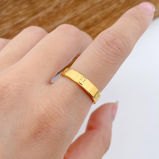 【限时克减150元】足金999.9 #固口戒指 【精品】实心螺丝纹圈戒米字纹圈戒(JZ00869)（预售产品下单后不退款不退货不换货不补差价（预售产品下单后不退款不退货不换货不补差价 商品图2