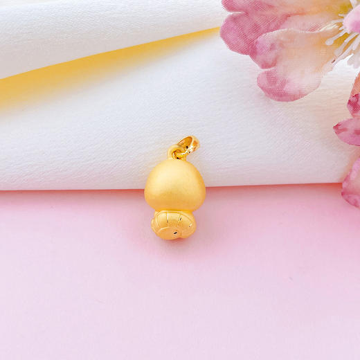 【限时7.5折】【定价黄金】足金 #儿童/宝宝 #蛇年新品 【精品】3D硬金空心蛇年生肖四叶草蛇宝宝吊坠(AR3DDZ00097)（预售产品下单后不退款不退货不换货不补差价） 商品图1