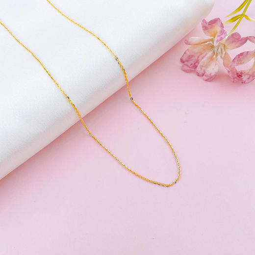 【限时克减150元】足金999 5G黄金17-18寸调节O字链项链(AG5GXL00016-4)（预售产品下单后不退款不退货不换货不补差价）（预售产品下单后不退款不退货不换货不补差价） 商品图2