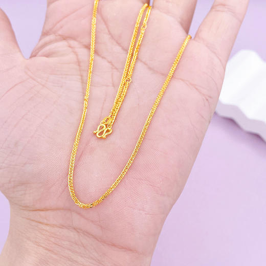 【限时克减150元】足金999 5G黄金17-18寸调节肖邦项链(AG5GXL00019-1)（预售产品下单后不退款不退货不换货不补差（预售产品下单后不退款不退货不换货不补差 商品图2