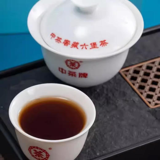 中粮-中茶2023年中茶广西梧州窖藏六堡茶黑茶玉润天青1KG罐装茶叶 商品图2