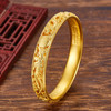 【限时克减150元】足金999 古法内百福（面宽约10-10.5mm）镂空龙凤双喜固口手镯(YGFSZ00036)（预售产品下单后不退款不退货不换货不补差价 商品缩略图1