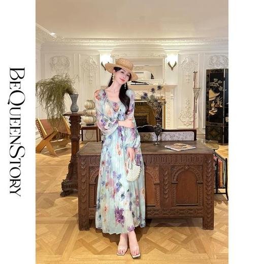 【大货捡漏，不退不换】  【花神crush】轻盈柔软飘逸感桑蚕丝插肩袖宽松连衣 商品图3