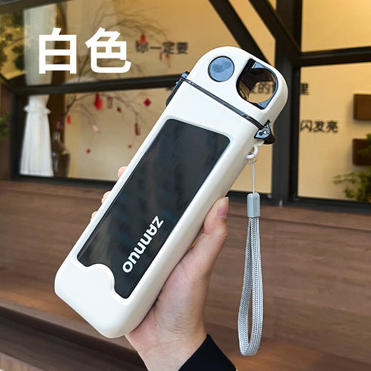 【随时掌握饮水量！创意方形吸管杯子】简易造型舒适握感，让喝水跟简单，ABS+PC+PP材质入口更安心，高颜值学生男女士弹跳水杯L 商品图4