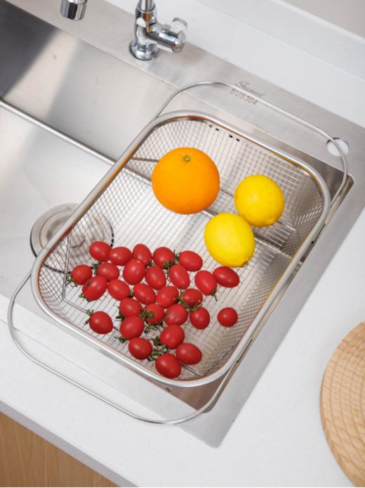 👒【KEYIOW不锈钢伸缩沥水篮】⭕1. 20KG 级别强力承重，具备强大的承载能力，💪可轻松应对各种重物。💦 商品图3