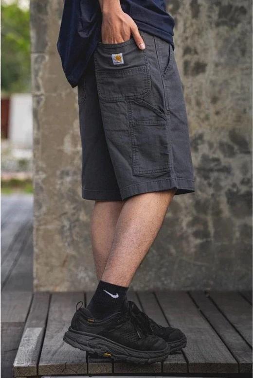 福利款卡哈特徽标直筒工装短裤 商品图1