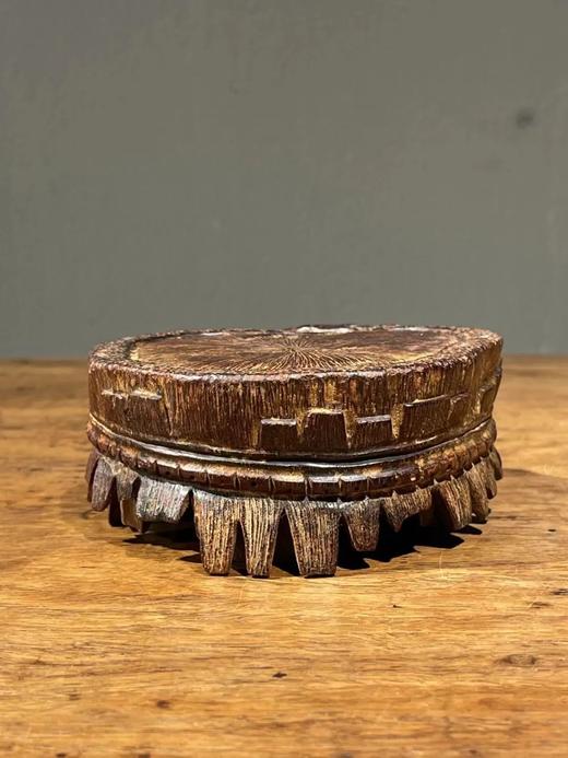 小叶紫檀镂雕竹节型底座，顺丰包邮 商品图1