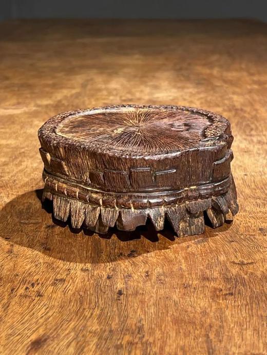 小叶紫檀镂雕竹节型底座，顺丰包邮 商品图11