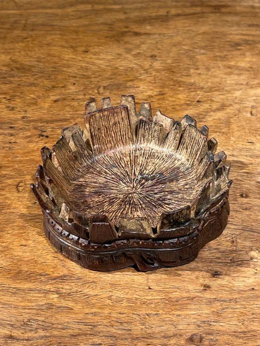 小叶紫檀镂雕竹节型底座，顺丰包邮 商品图4