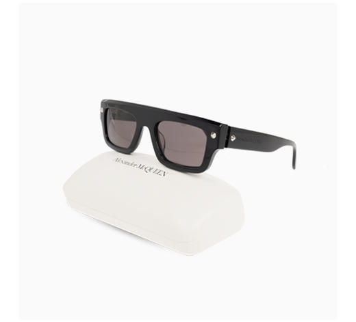 ALEXANDER MCQUEEN 黑色女士圆形太阳镜 商品图4