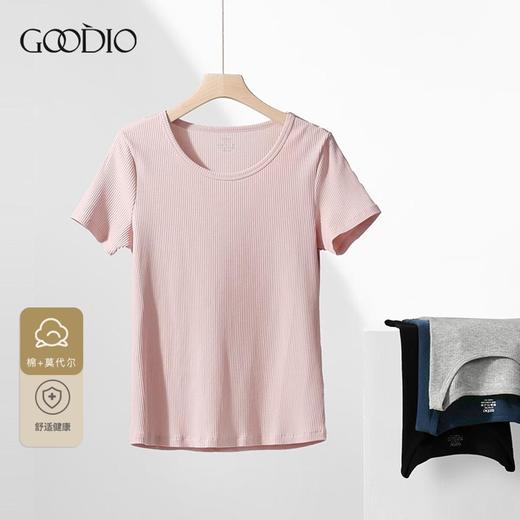 3楼 歌帝罗纹圆领女短袖GDF9730 商品图1