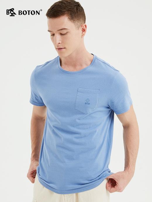 波顿短袖高端t恤男士衫美式半袖潮牌大码纯棉圆领体恤MT909222 商品图3