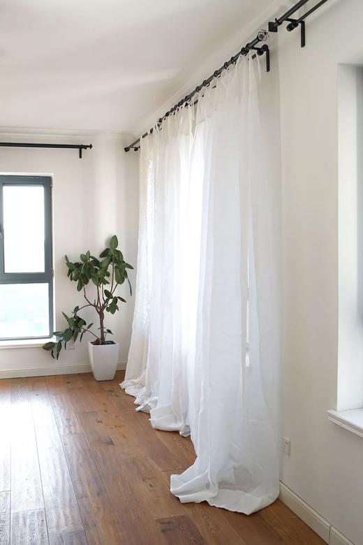 伽罗 JALO 裙摆式薄亚麻窗纱(窗帘) 商品图1