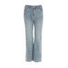 VIMAGE纬漫纪时尚高腰百搭显瘦经典蓝色微喇牛仔裤夏季新款VB2405306 商品缩略图5