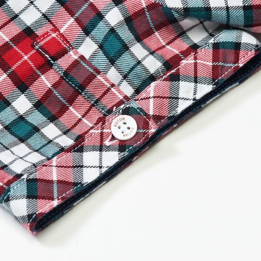 【第2件半价！尾货清仓不退换】波顿红色短袖衬衫吸汗透气纯棉LS702 商品图3