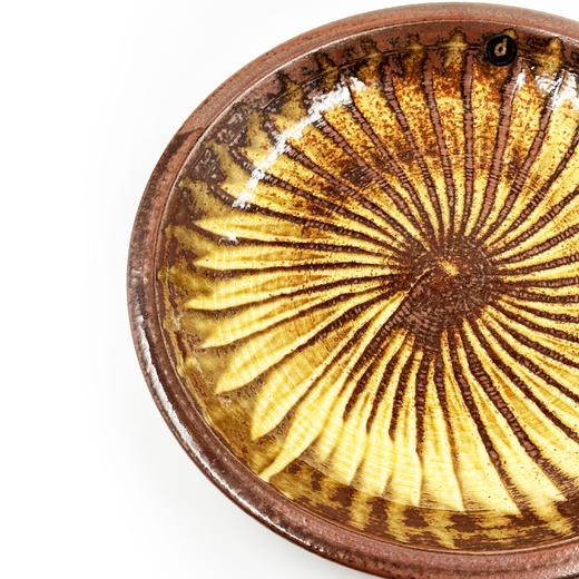 太田哲三窑 刷毛纹碟 黄色 商品图3