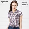 【第2件半价！尾货清仓不退换】波顿女式夏季_短袖格子衬衫修身衬衣LS393 商品缩略图1