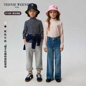 TeenieWeenie Kids小熊童装冬季男女童宝立领刺绣条纹T恤TKLA248C74H