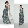【限时秒杀】COCOBELLA手工扎染压褶吊带裙度假风连衣裙附串珠腰带FR7055 商品缩略图2