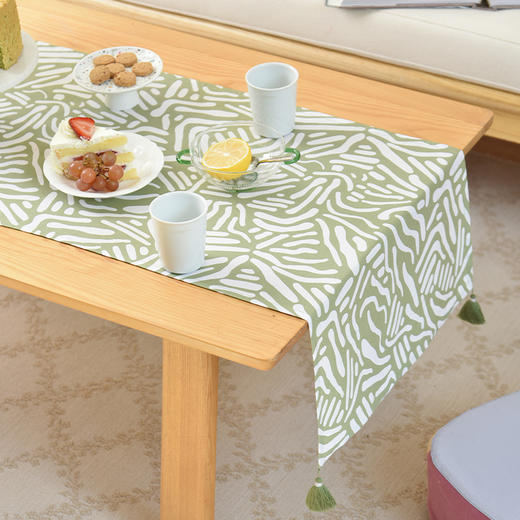 北欧线条系列茶旗轻奢高端桌旗茶几田园复古 商品图0