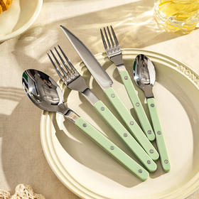 摩登主妇牛排刀叉勺三件套不锈钢西餐专用餐具套装家用法式甜品勺