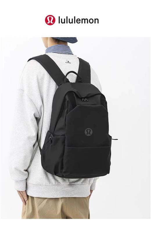 LULU家情侣款大容量磁吸扣双肩包 商品图0