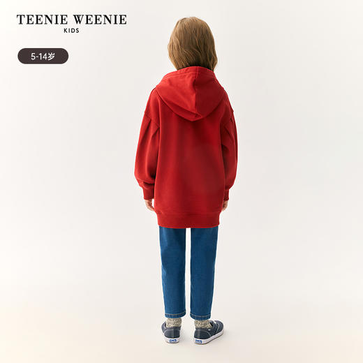 TeenieWeenie Kids小熊童装秋季童泡泡袖连帽中长卫衣TKOM247741N 商品图3